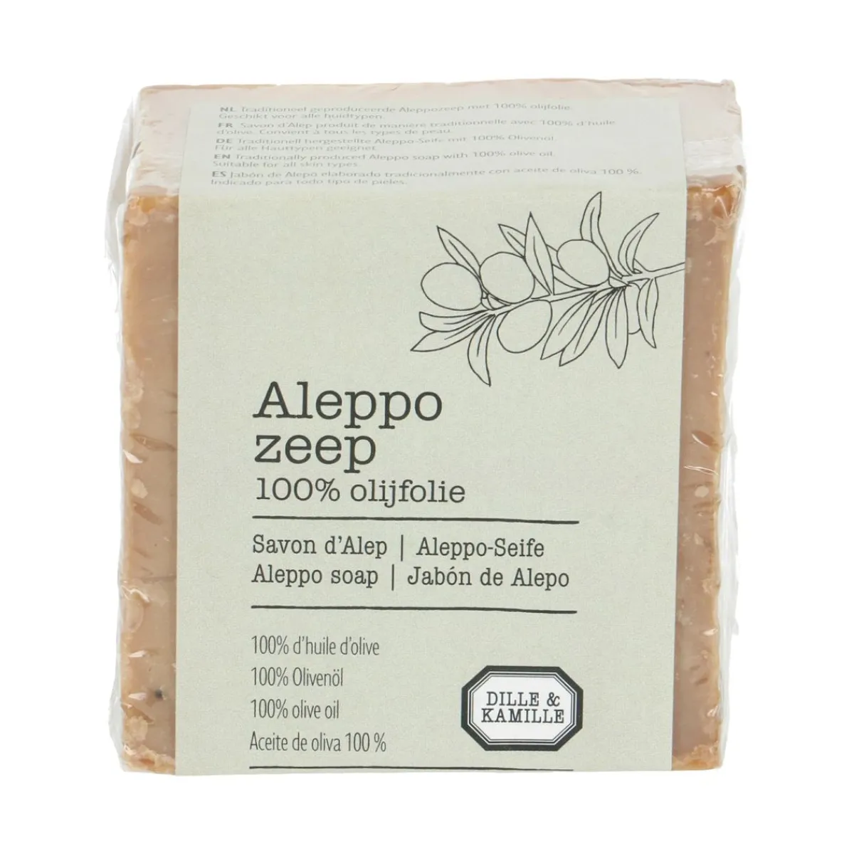 Aleppo Zeep*DILLE & KAMILLE Aleppo-zeep, 100% olijfolie, 200 gram