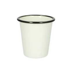 Picknick|Koffiekopjes*DILLE & KAMILLE Beker, emaille, zwart/wit, Ø 9 cm