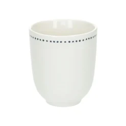 Koffiekopjes|Serviessets*DILLE & KAMILLE Beker met blauwe stip, organisch, porselein, Ø 7,6 cm