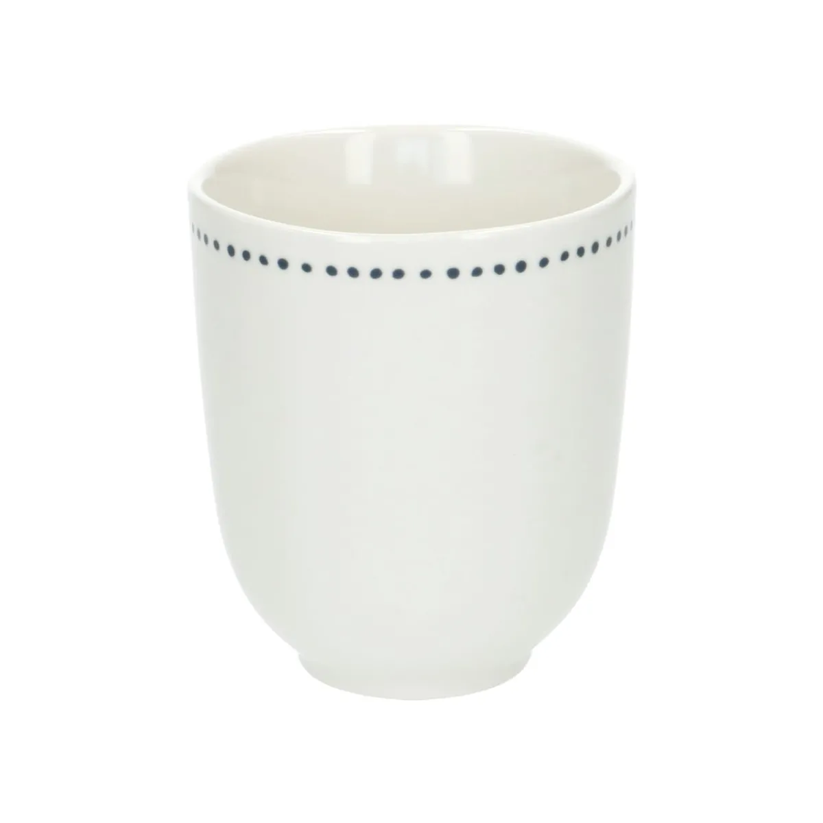 Koffiekopjes|Serviessets*DILLE & KAMILLE Beker met blauwe stip, organisch, porselein, Ø 7,6 cm