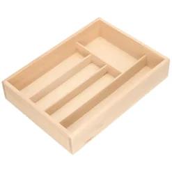 Bestekbakken*DILLE & KAMILLE Bestekbak met 5 vakken, beukenhout, 34 x 24,5 cm