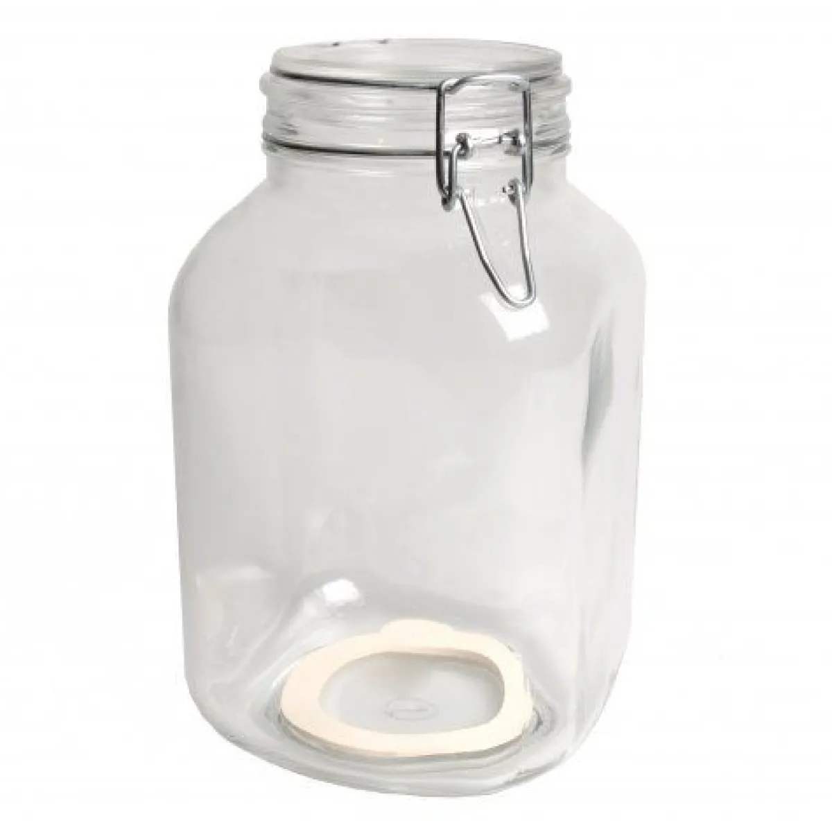 Inmaken & Wecken*DILLE & KAMILLE Beugelpot, glas, vierkant, 3 l