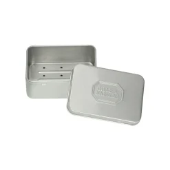 Badkameraccessoires*DILLE & KAMILLE Blikje voor blokzeep incl. tray, aluminium, 10 x 7 x 2,7 cm