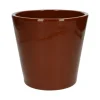 Bloempotten*DILLE & KAMILLE Bloempot, aardewerk, cognacbruin, Ø 25 cm