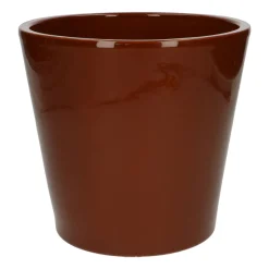 Bloempotten*DILLE & KAMILLE Bloempot, aardewerk, cognacbruin, Ø 20 cm