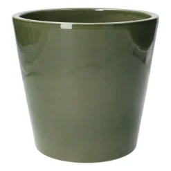 Bloempotten*DILLE & KAMILLE Bloempot, aardewerk, donkergroen, Ø 20 cm