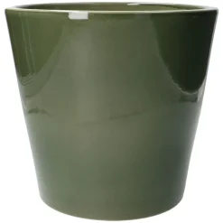 Bloempotten*DILLE & KAMILLE Bloempot, aardewerk, donkergroen, Ø 24 cm