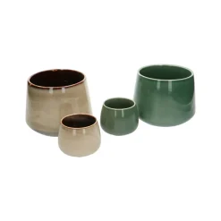 Bloempotten*DILLE & KAMILLE Bloempot 'Juul', aardewerk, zand, Ø 17 cm