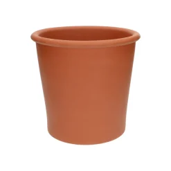 Terracotta Bloempotten*DILLE & KAMILLE Bloempot ronde rand, donker terracotta, ø 23 cm