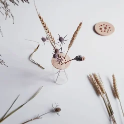 Vazen*DILLE & KAMILLE Bloemverdeler, rubberhout, Ø 10 cm