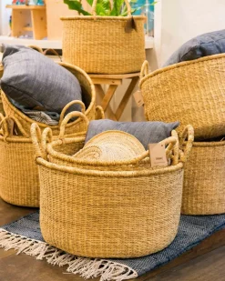 Kinderkamer|Rieten Manden*DILLE & KAMILLE Bolgamand, Ø 42 cm