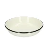 Picknick|Borden*DILLE & KAMILLE Bord diep, emaille, zwart/wit, Ø 19 cm