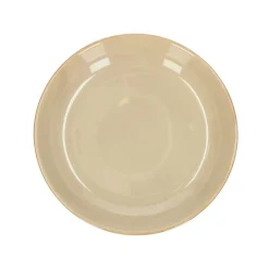 Borden|Serviessets*DILLE & KAMILLE Bord diep reactief glazuur, steengoed, zand, Ø 22 cm