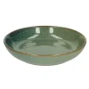 Borden|Serviessets*DILLE & KAMILLE Bord diep reactieve glazuur, steengoed, groen, Ø 22 cm