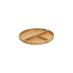 Picknick|Borden*DILLE & KAMILLE Bord met verdeelvakken, bamboe, Ø 20 cm