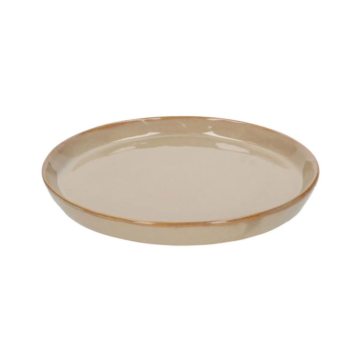Borden|Serviessets*DILLE & KAMILLE Bord reactief glazuur, steengoed, zand, Ø 20.5 cm