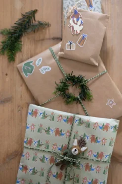 Cadeaulabels*DILLE & KAMILLE Cadeaulabels, papier, silhouet knuffelende dieren, 10 stuks