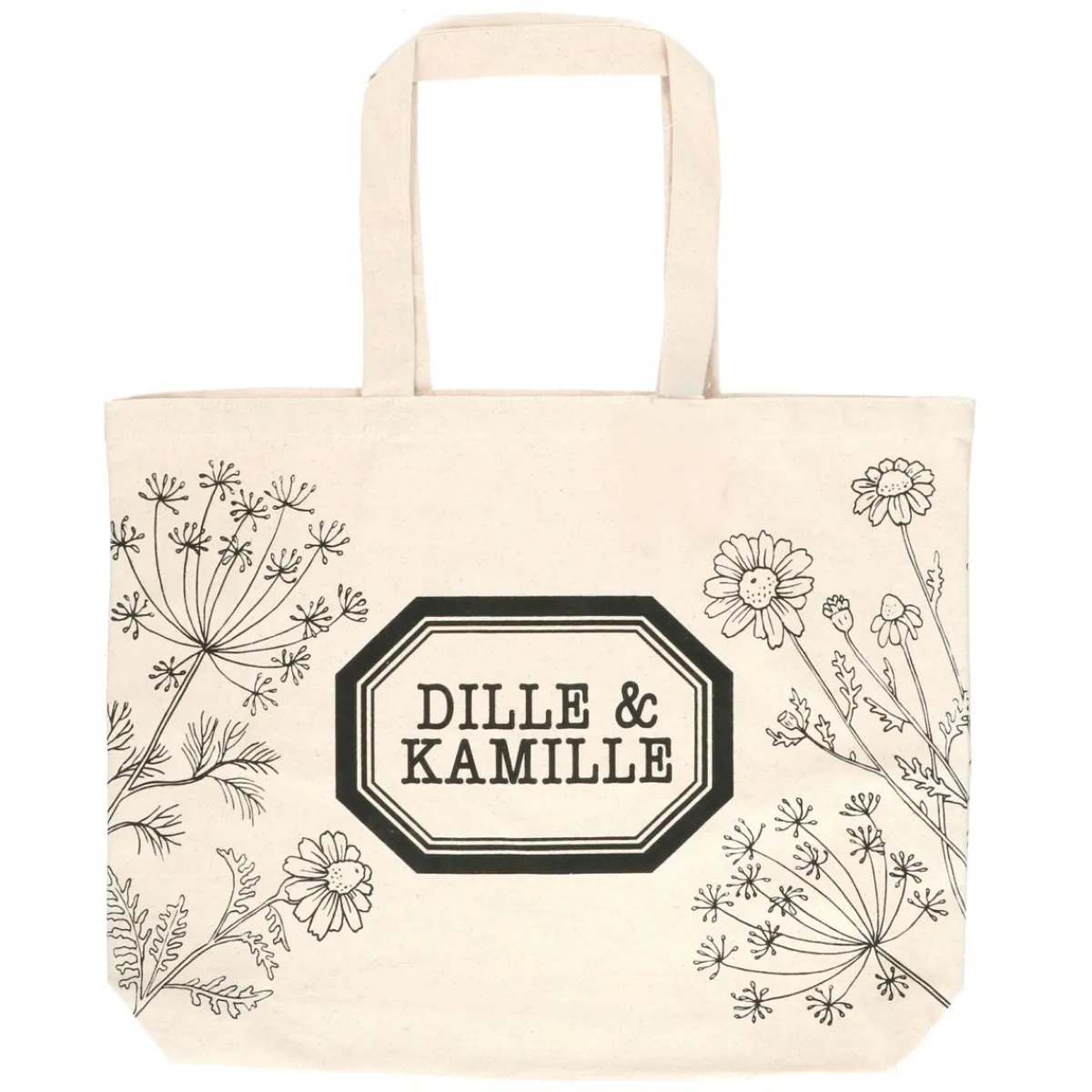 Canvas Tassen*DILLE & KAMILLE Canvas tas, , gerecycled katoen, limited edition, groot, 40 x 50 x 10 cm