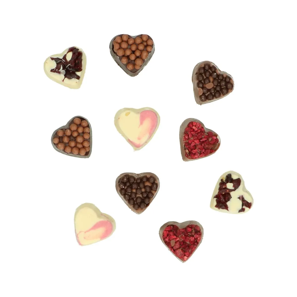 Chocolade*DILLE & KAMILLE Chocolade hartjes, 160 g