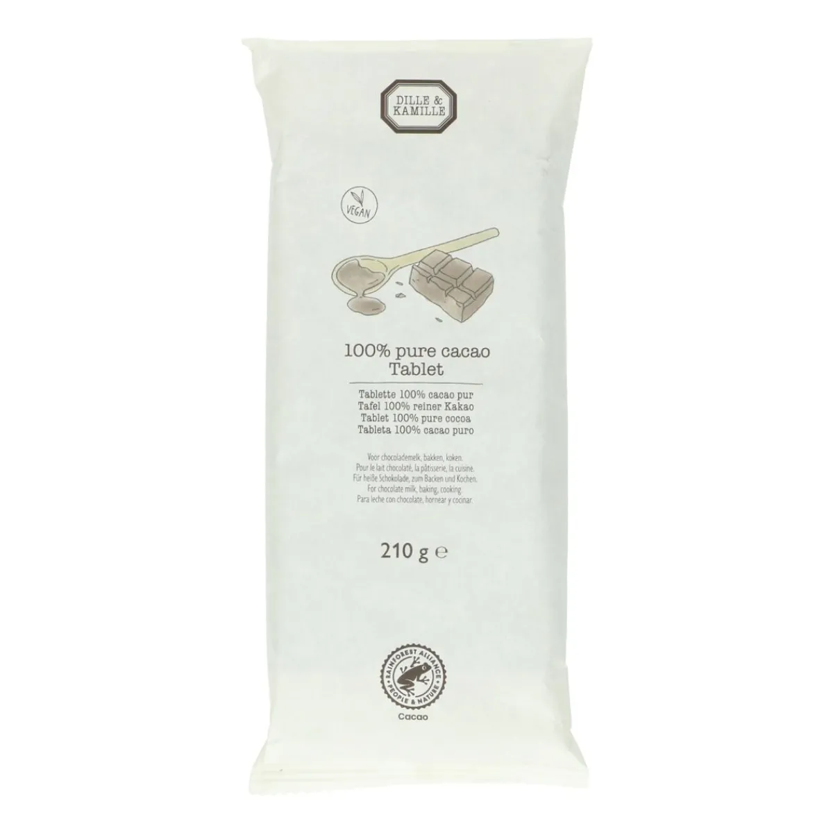 Pannen Vol Smaak|Bakken Met Peren*DILLE & KAMILLE Chocolade voor chocolademelk, biologisch, 100% cacao, 210 gram