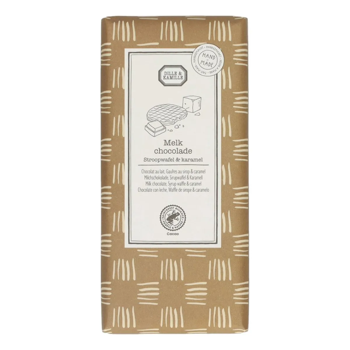 Bakken Met Peren|Chocolade*DILLE & KAMILLE Chocoladetablet, melk, stroopwafel & karamel, 130 g