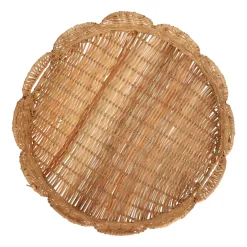 Dienbladen*DILLE & KAMILLE Dienblad, rattan, geschulpt, 40 cm