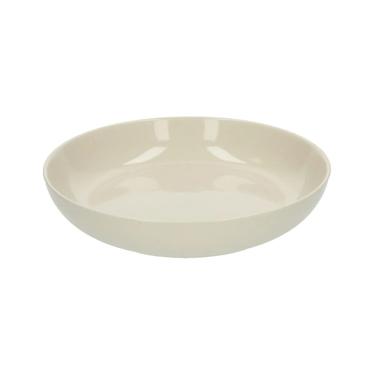 Borden|Serviessets*DILLE & KAMILLE Diep bord, steengoed, beige, spikkel, Ø 22,5 cm