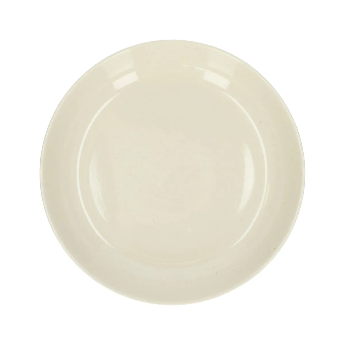 Borden|Serviessets*DILLE & KAMILLE Diep bord, steengoed, beige, spikkel, Ø 22,5 cm