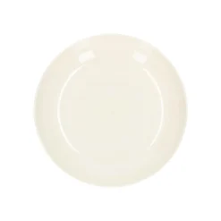 Borden|Serviessets*DILLE & KAMILLE Diepbord, organisch, porselein, wit, Ø 23 cm