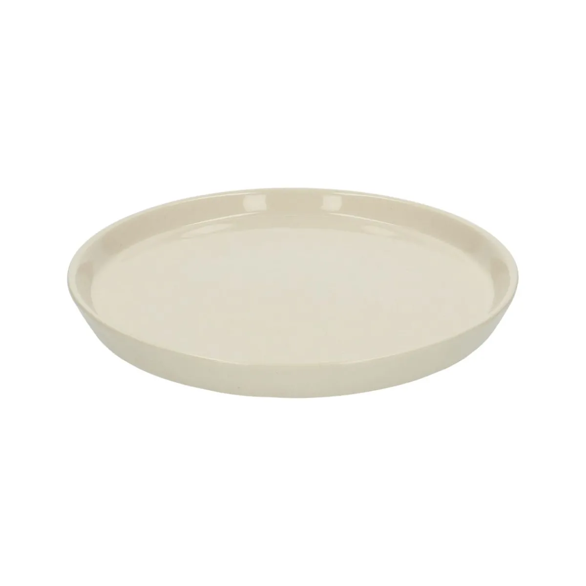 Borden|Serviessets*DILLE & KAMILLE Dinerbord, steengoed, beige, spikkel, Ø 25 cm