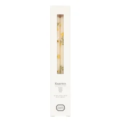 Dinerkaarsen*DILLE & KAMILLE Dinerkaarsen, wit met bijen, 25 cm, 2 stuks
