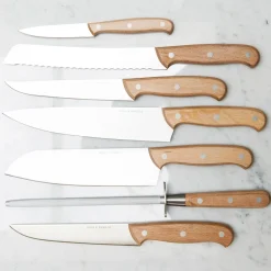 Keuken- & Schilmessen*DILLE & KAMILLE D&K Koksmes, beukenhouten handvat, 33 cm