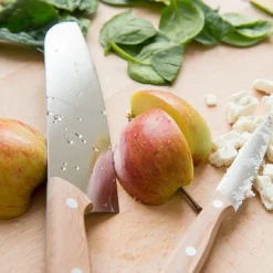 Oosters Koken|Keuken- & Schilmessen*DILLE & KAMILLE D&K santokumes, beukenhouten handvat, 32 cm