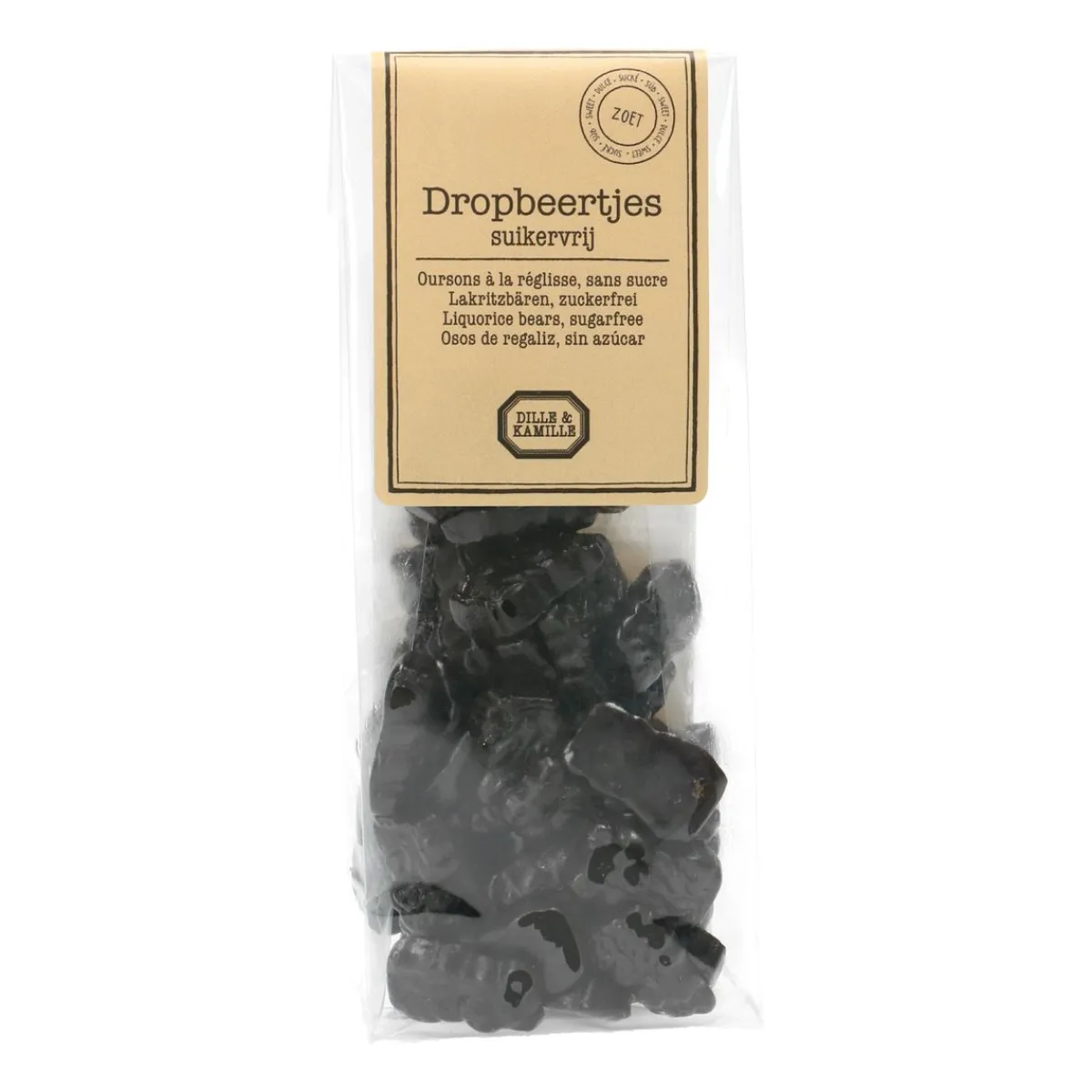 Drop|Snoep*DILLE & KAMILLE Dropbeertjes, suikervrij