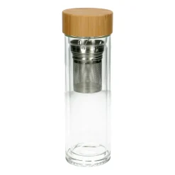 Bekers En Mokken*DILLE & KAMILLE Dubbelwandige infusiefles, hittebestendig glas, 400 ml