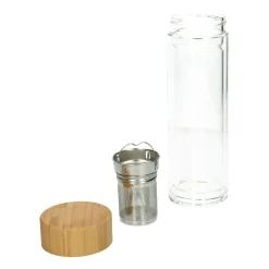 Bekers En Mokken*DILLE & KAMILLE Dubbelwandige infusiefles, hittebestendig glas, 400 ml