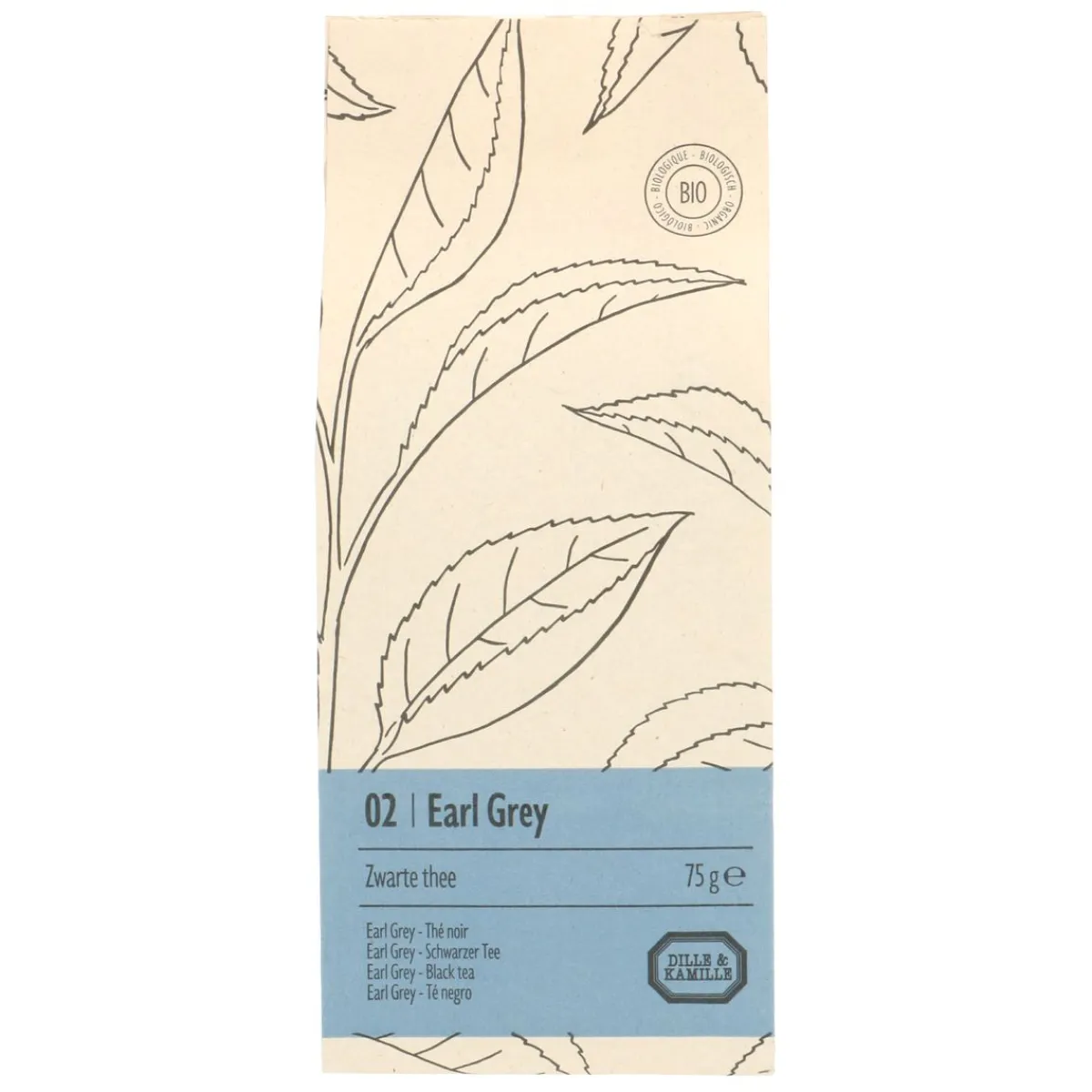 Thee*DILLE & KAMILLE Earl grey, Zwarte thee, biologisch, 75 g