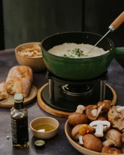 Pannen|Fondue*DILLE & KAMILLE Fonduepan, gietijzer, groen