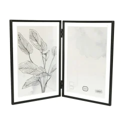 Fotokaders*DILLE & KAMILLE Fotolijst tweeluik, metaal, zwart, 2x 13 x 18 cm