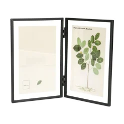 Fotokaders*DILLE & KAMILLE Fotolijstje tweeluik, metaal, zwart, 2x 10 x 15 cm