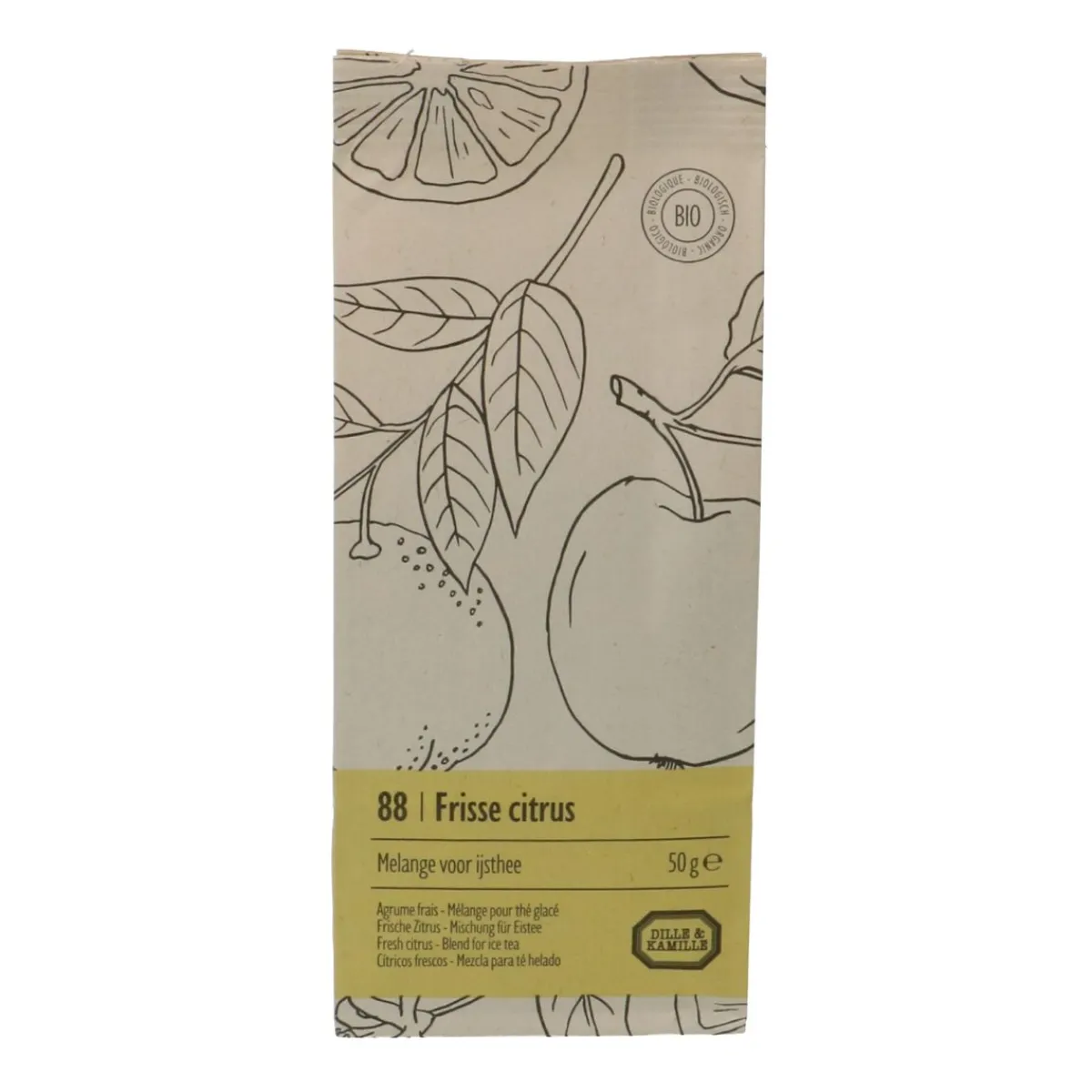 Thee*DILLE & KAMILLE Frisse citrus, melange voor ijsthee, biologisch, 50 g