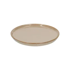 Borden|Serviessets*DILLE & KAMILLE Gebaksbordje reactief glazuur, steengoed, zand, Ø 15 cm