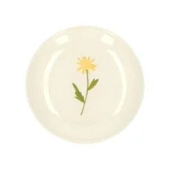 Borden|Serviessets*DILLE & KAMILLE Gebaksbordje, steengoed, paardenbloem, Ø 16 cm