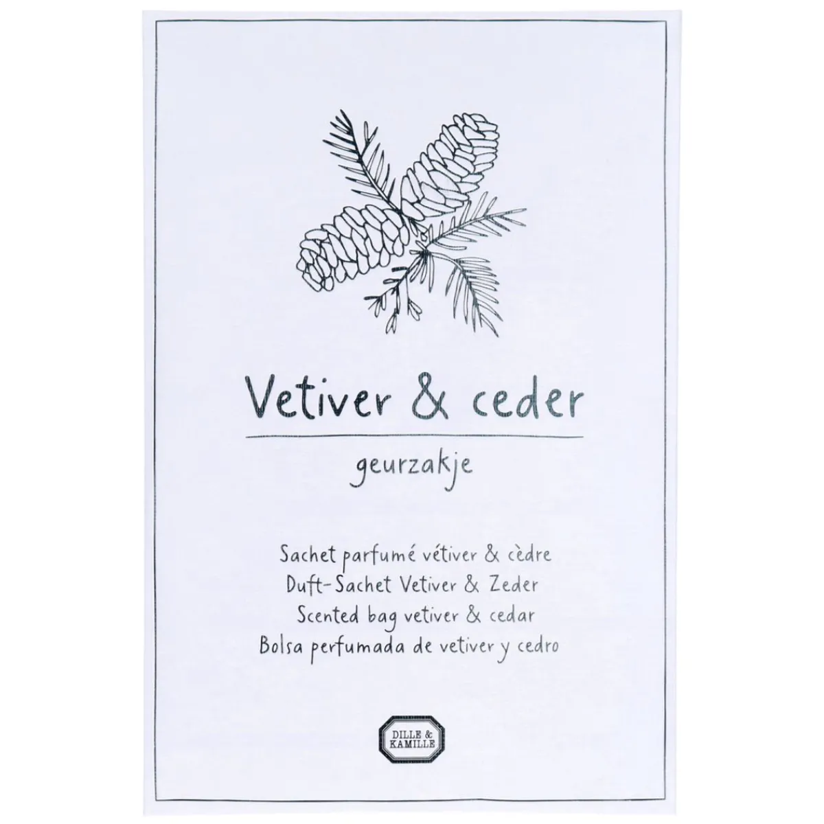 Geurzakjes*DILLE & KAMILLE Geurzakje, vetiver & ceder