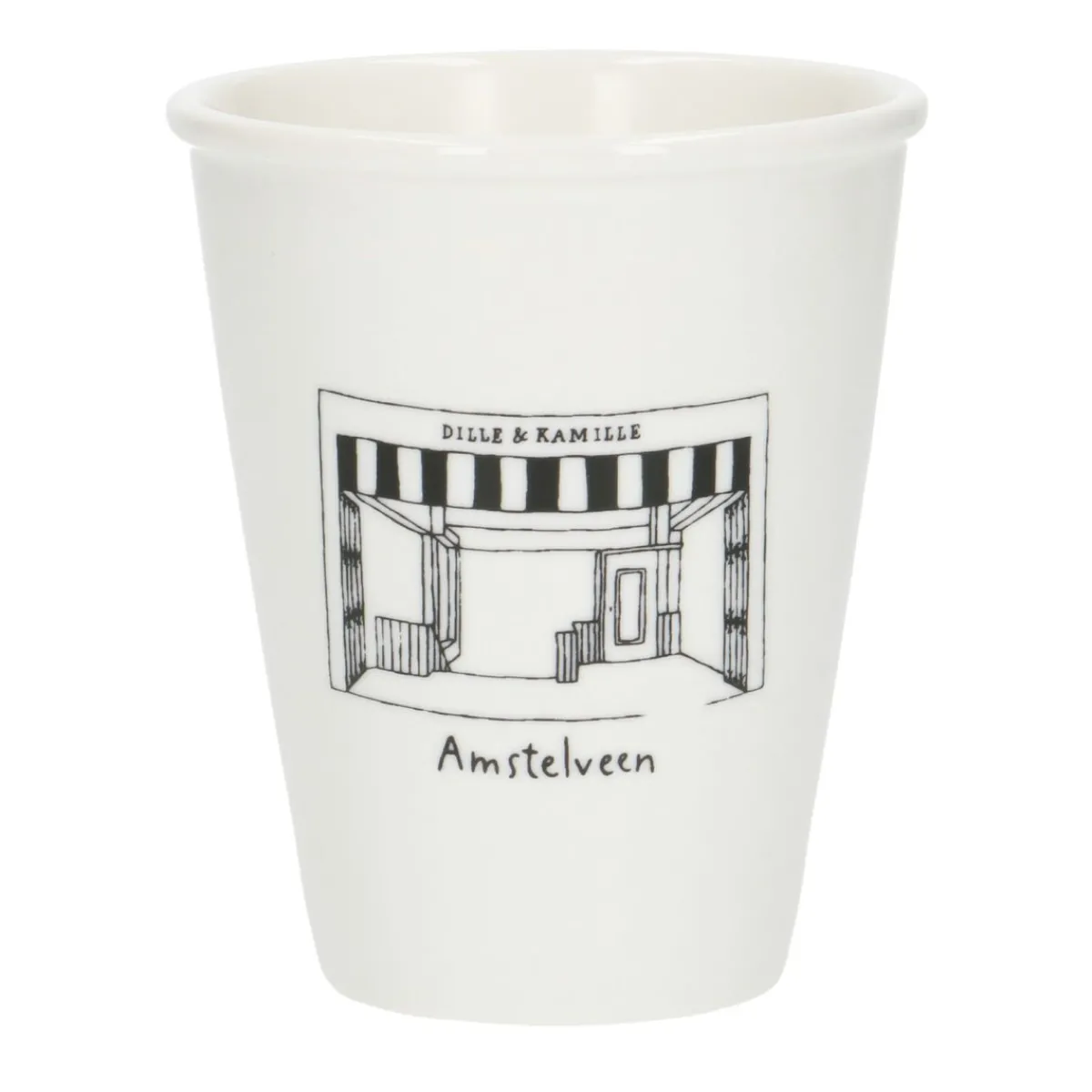 Bekers En Mokken*DILLE & KAMILLE Gevel mok, Amstelveen, porselein, 200 ml