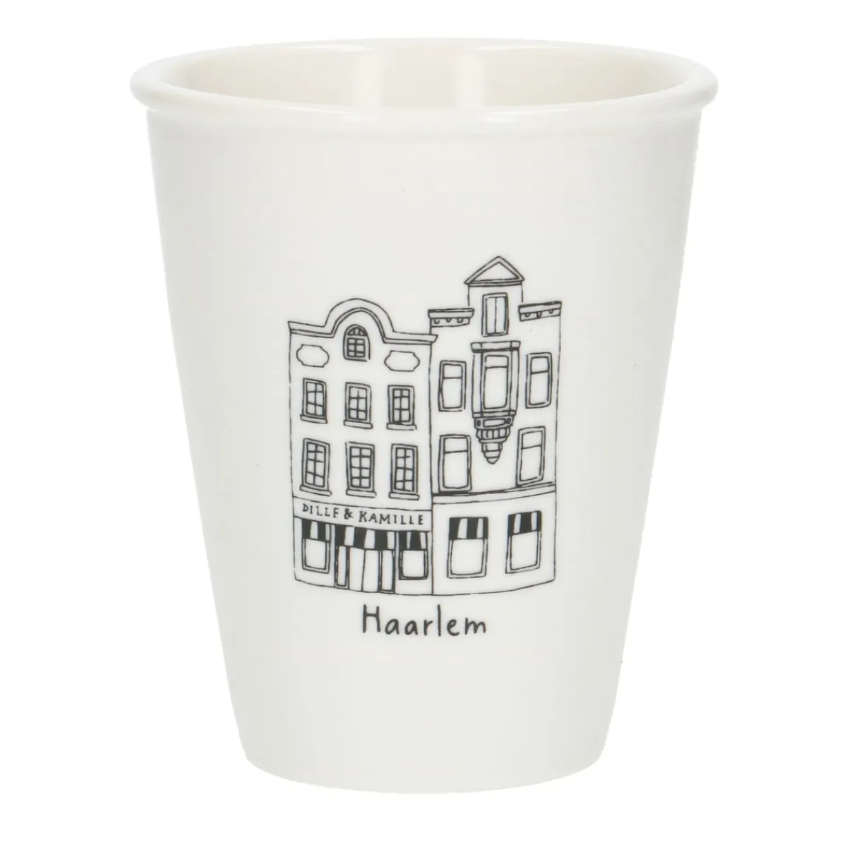 Bekers En Mokken*DILLE & KAMILLE Gevel mok, Haarlem, porselein, 200 ml