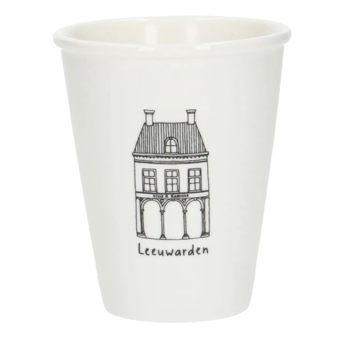 Bekers En Mokken*DILLE & KAMILLE Gevel mok, Leeuwarden, porselein, 200 ml