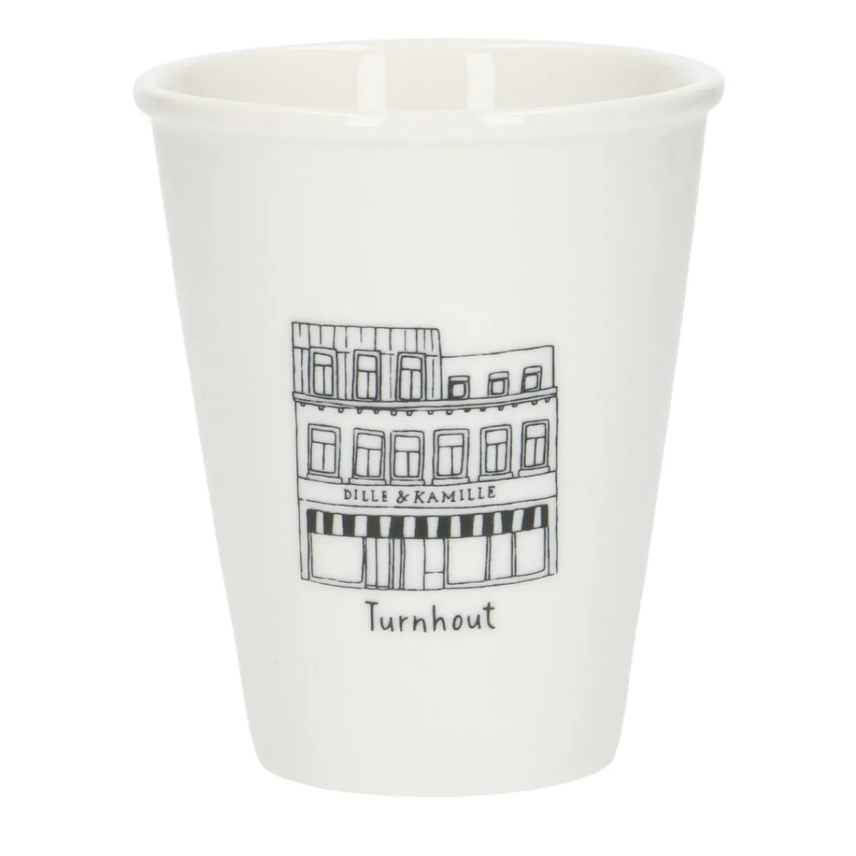 Bekers En Mokken*DILLE & KAMILLE Gevel mok, Turnhout, porselein, 200 ml
