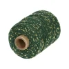 Cadeau Lint|Cadeauversiering*DILLE & KAMILLE Glinsterkoord, katoen, donkergroen, 50 m
