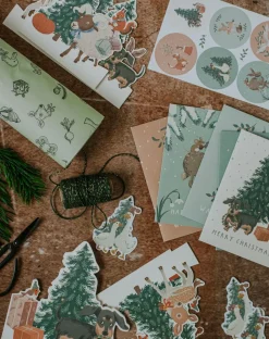 Cadeau Lint|Cadeauversiering*DILLE & KAMILLE Glinsterkoord, katoen, donkergroen, 50 m